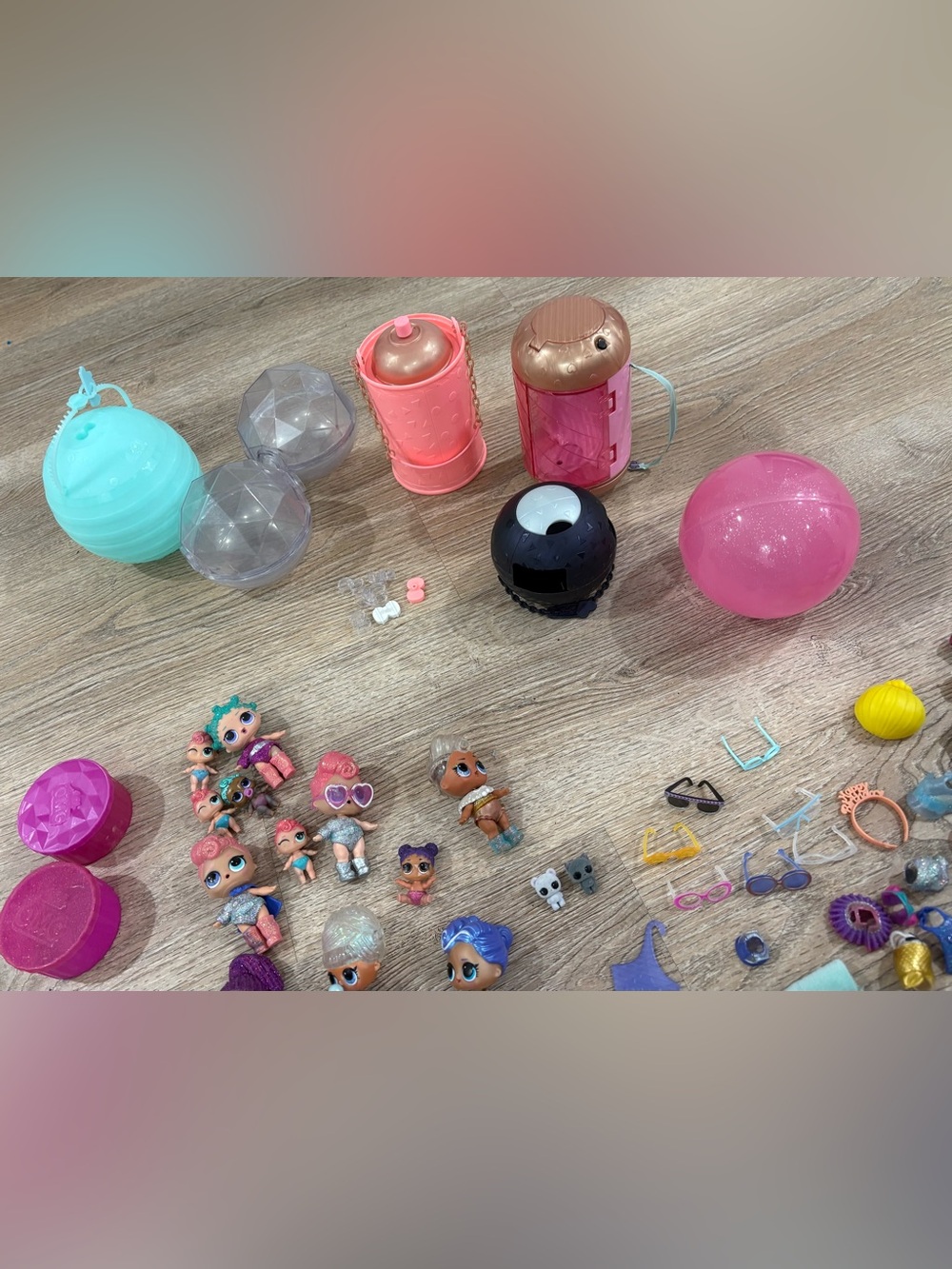 LOL Surprise Doll Lot 7 Dolls 5 Babies Pets Accessories Balls Cases MGA Mixed